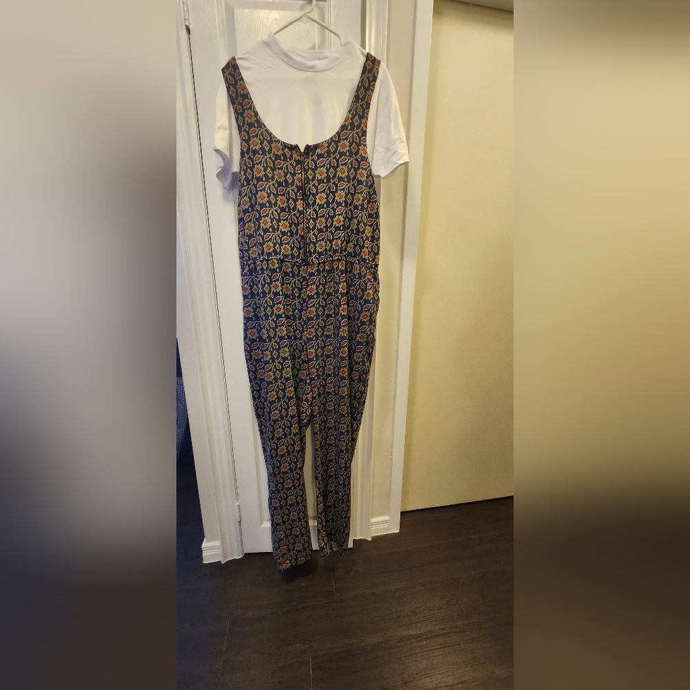 Forever 21+ Boho Printed Jumpsuit with Front Zipper & Pockets  Size 1X (US)